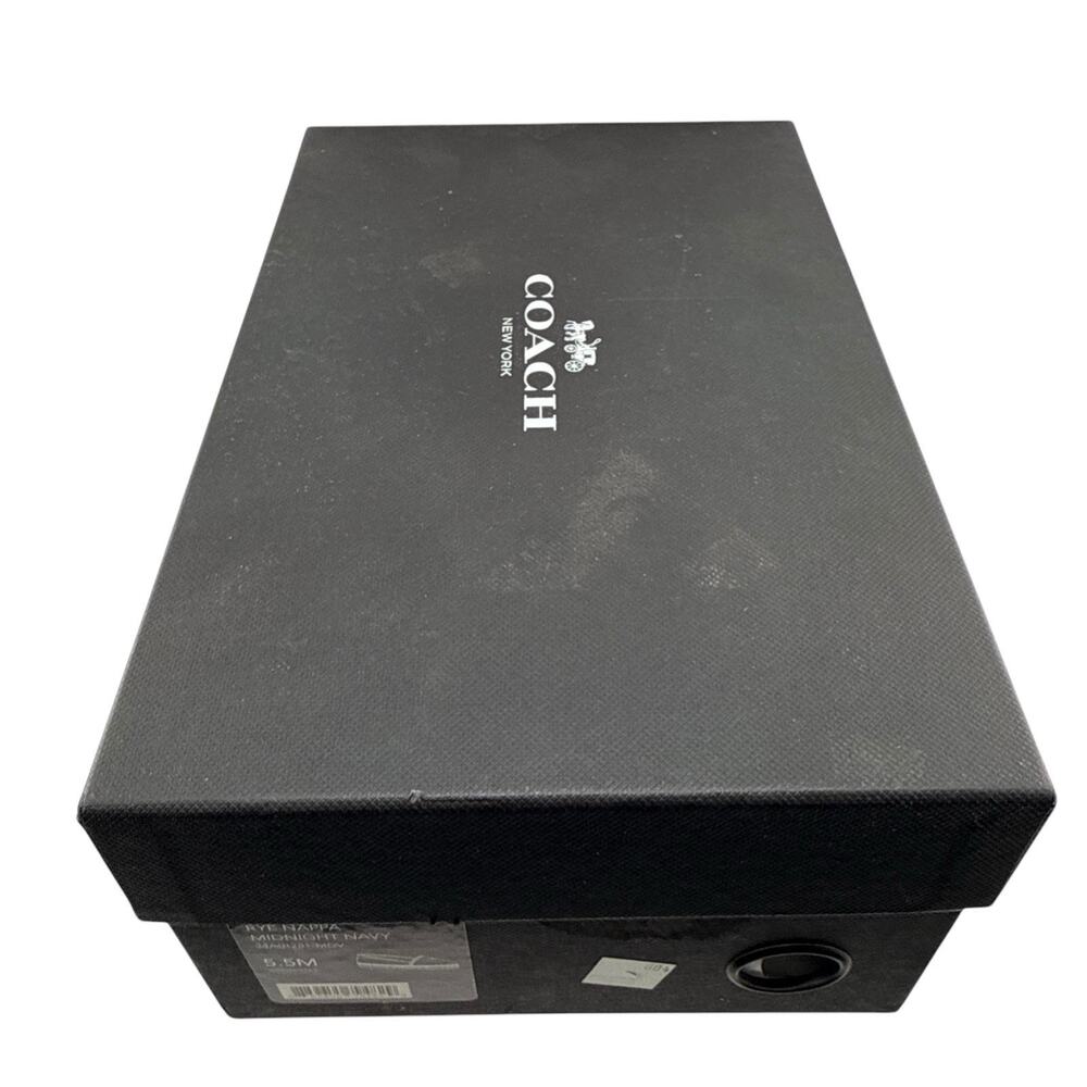 Coach Women Rye Nappa Leather Espadrille Flat Shoes Midnight Navy Sz 5.5 NEW‎ - Picture 11 of 11